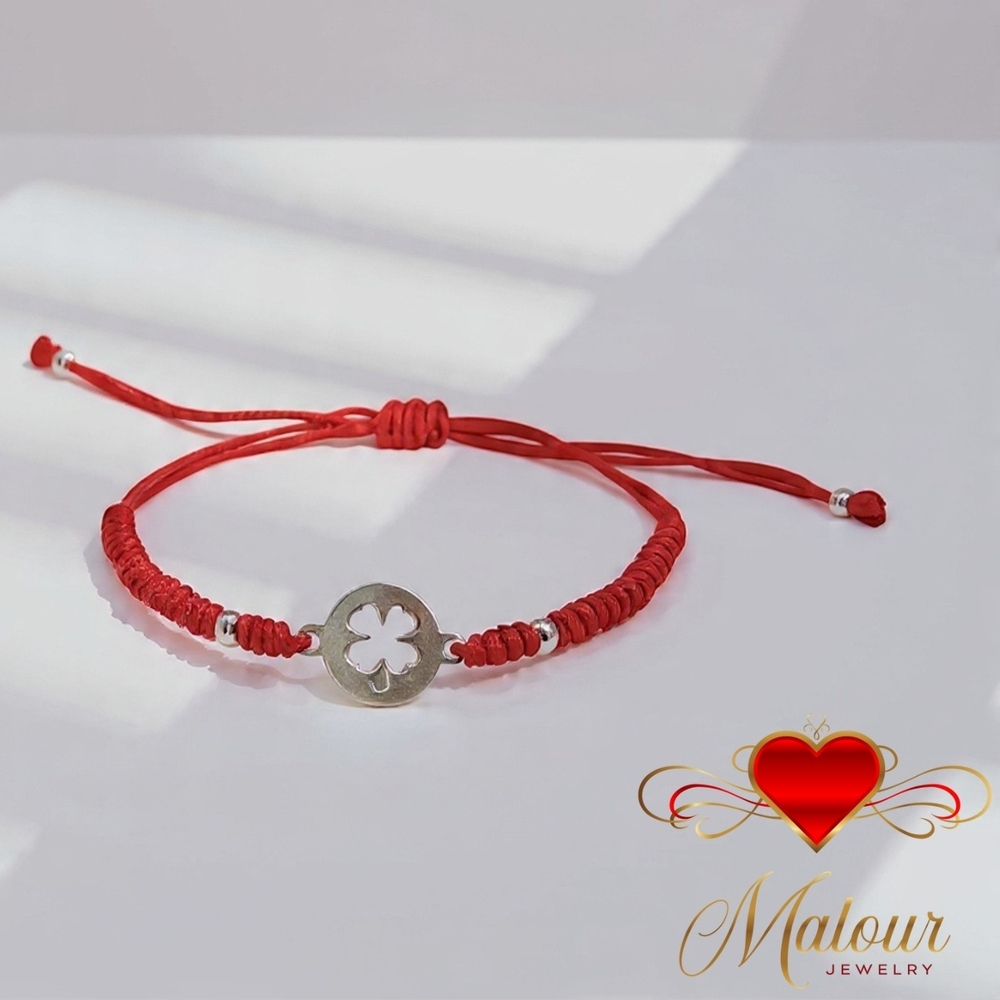 🍀950 Silver Clover Charm Bracelet